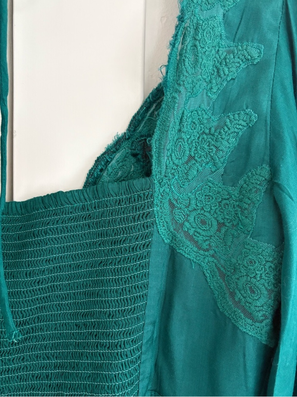 FREE PEOPLE Janelle Lace Top in Green Balsam - Picture 11 of 13